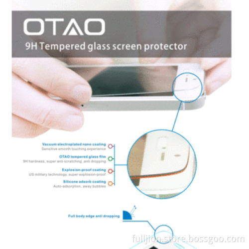 Cellphone tempered-glass screen protector with design